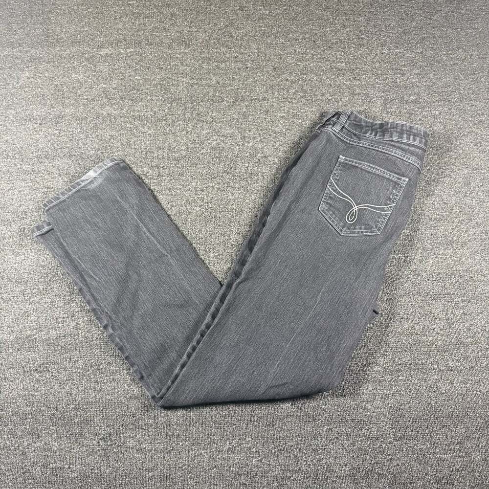 Cato Women's Dark Gray Denim Jeans Size 14 Straight Leg